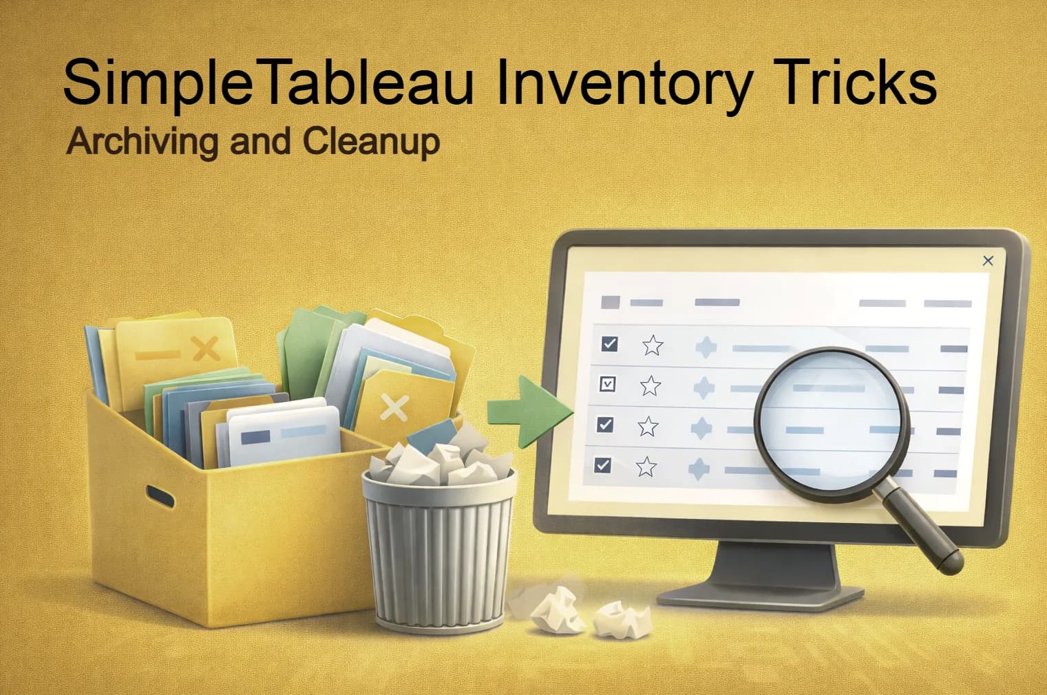 Simple Tableau Inventory Tricks for Archiving and Cleanup